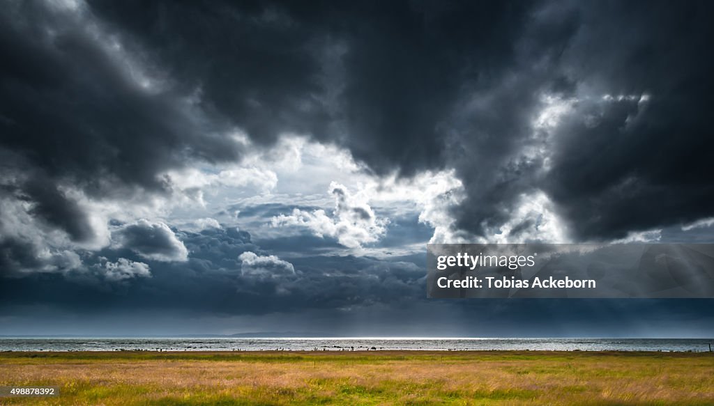 Thunder storm clouds