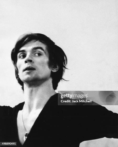 Russian-born French Rudolf Nureyev rehearses at the American Ballet Theatre School, New York, New York, September 1962.