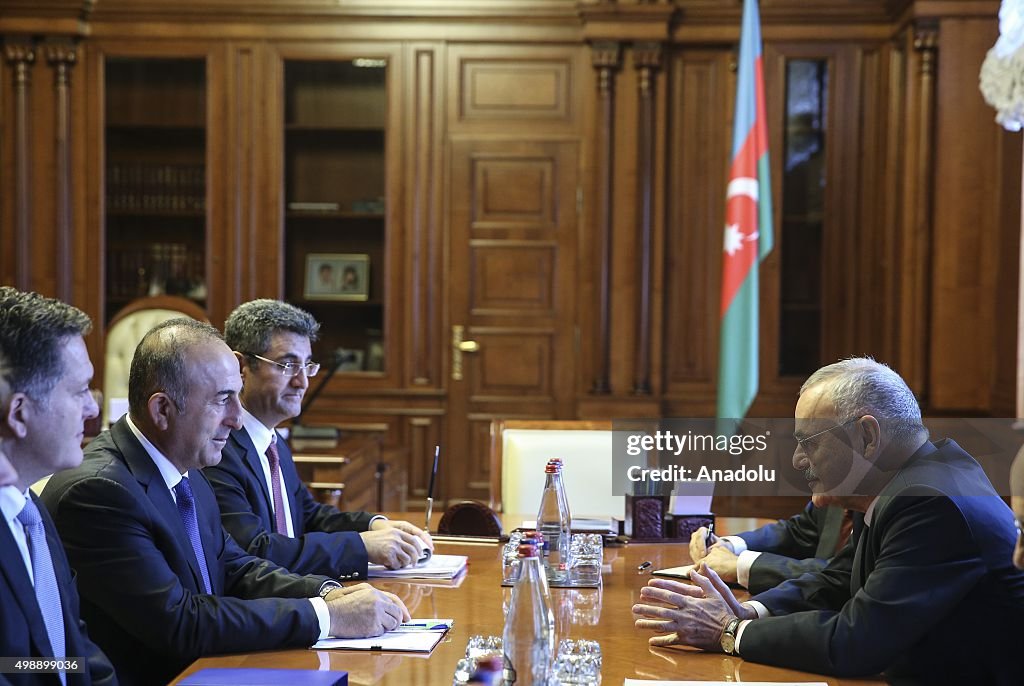 Turkish FM Mevlut Cavusoglu in Azerbaijan