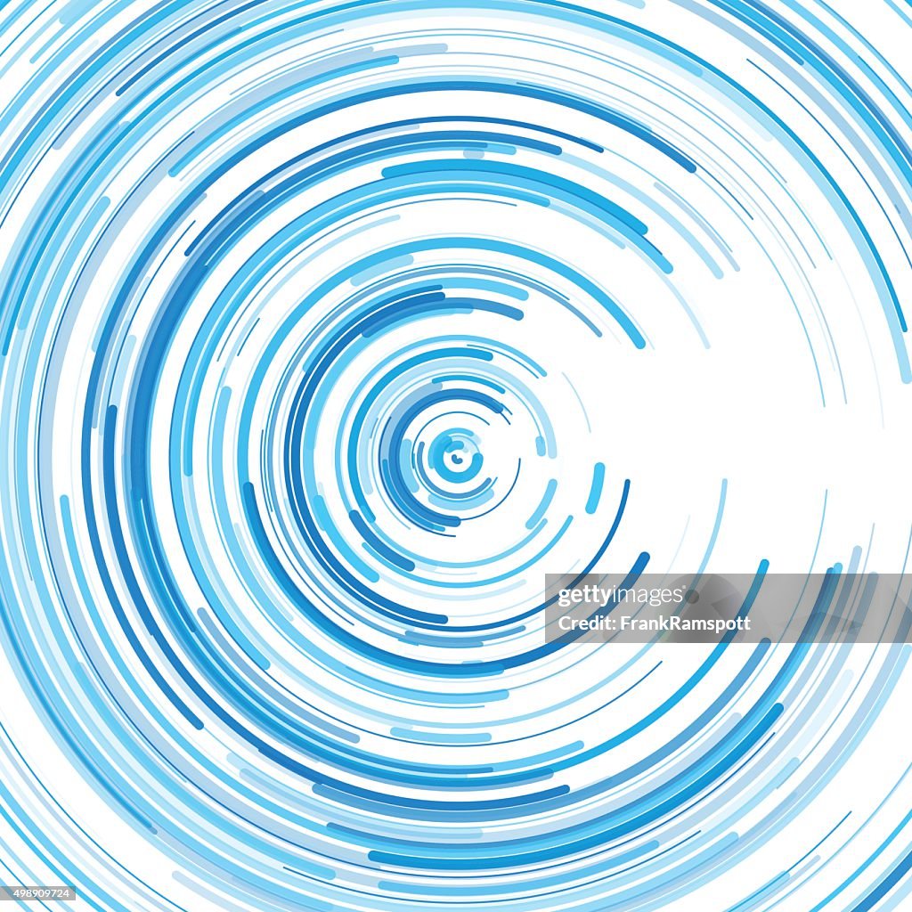 Blue Sky Concentric Circle Pattern