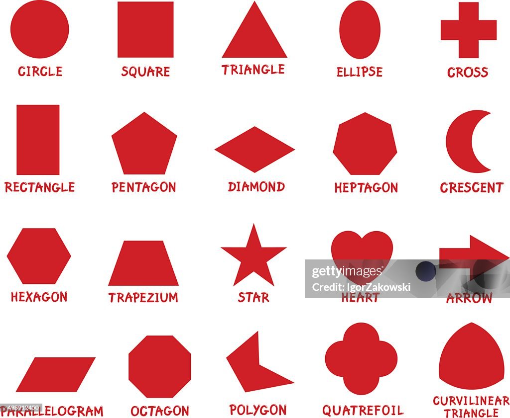 Education basic geometric shapes