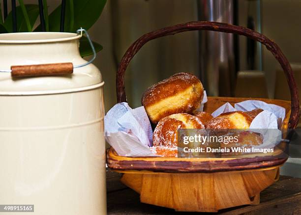 yummy doughnuts - milk pail stock pictures, royalty-free photos & images