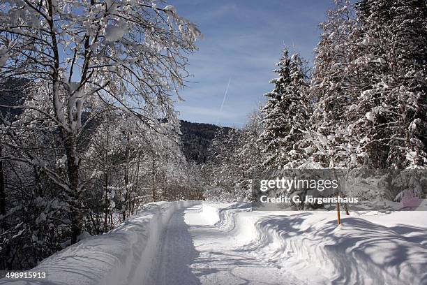 winter in alpes - oberstdorf stock-fotos und bilder