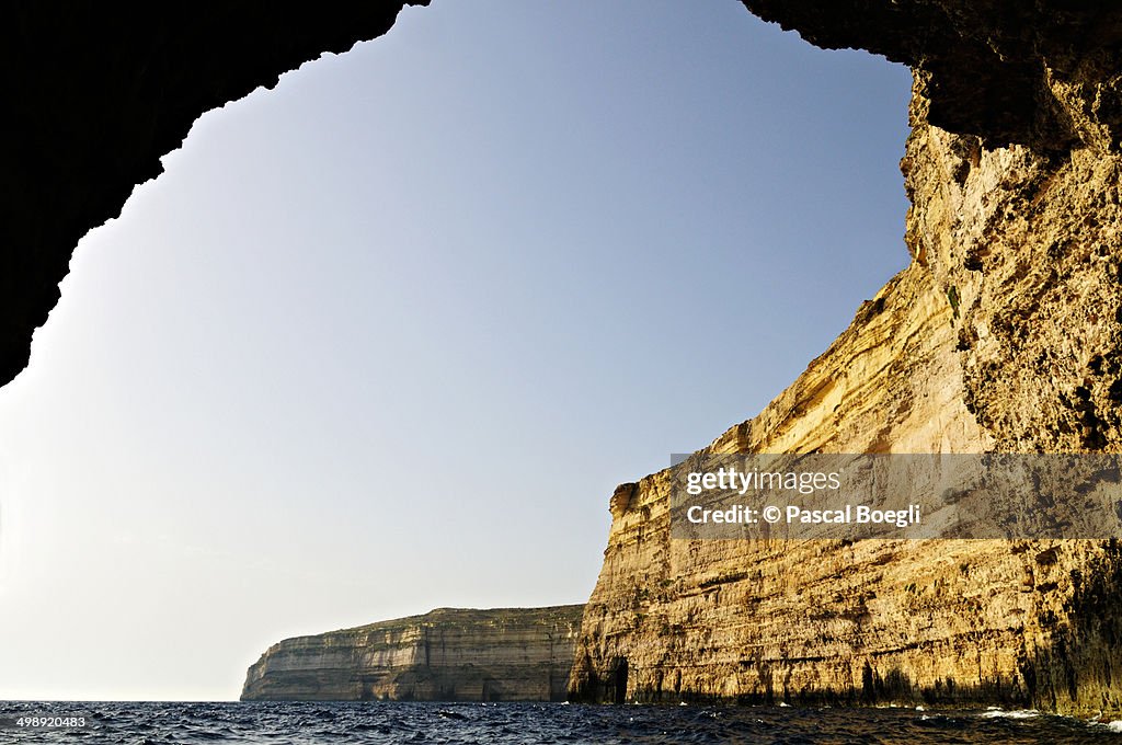 Cave and cliff in Gozo
