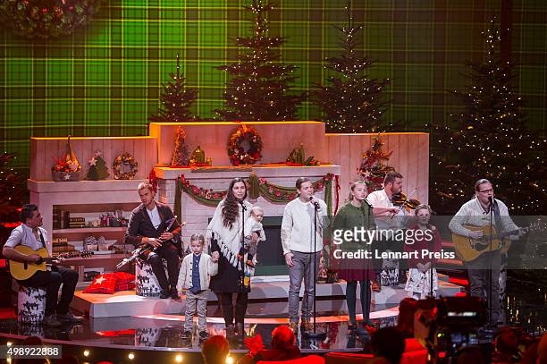 Angelo Kelly and his family perform during the 'Heiligabend mit Carmen Nebel' TV show at Bavaria Filmstudios on November 26, 2015 in Munich, Germany.