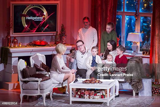 Angelo Kelly and his family attend the 'Heiligabend mit Carmen Nebel' TV show at Bavaria Filmstudios on November 26, 2015 in Munich, Germany.