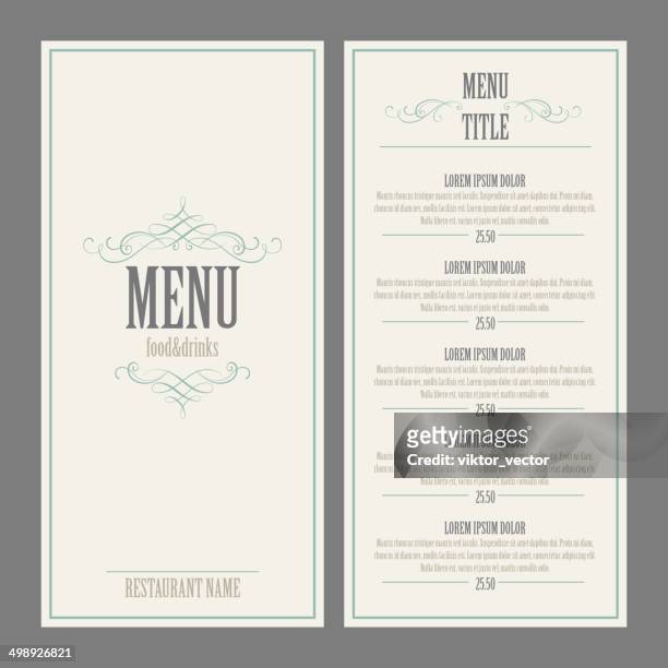 ilustraciones, imágenes clip art, dibujos animados e iconos de stock de diseño de menú de restaurante.  ilustración vectorial - bar