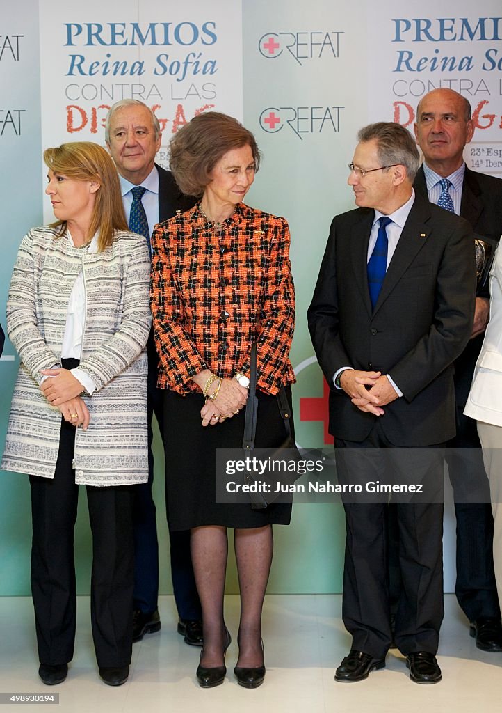 Queen Sofia of Spain Attends CREFAT Foundation Awards 2015