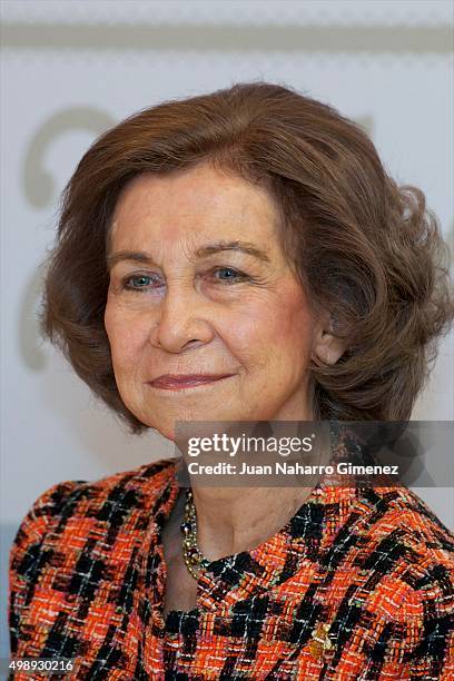 Queen Sofia attends CREFAT Foundation Awards 2015 at Cruz Roja building on November 27, 2015 in Madrid, Spain.