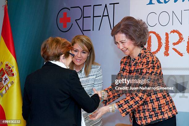 Queen Sofia attends CREFAT Foundation Awards 2015 at Cruz Roja building on November 27, 2015 in Madrid, Spain.