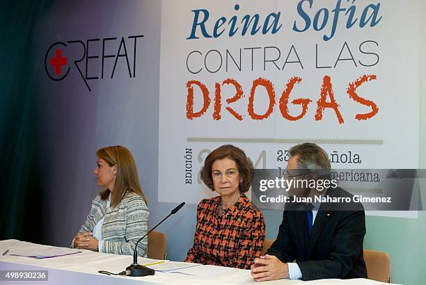 Queen Sofia attends CREFAT Foundation Awards 2015 at Cruz Roja building on November 27, 2015 in Madrid, Spain.