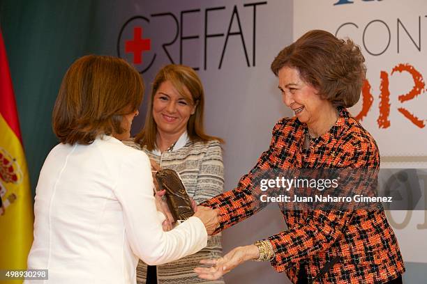 Ana Botella and Queen Sofia attend CREFAT Foundation Awards 2015 at Cruz Roja building on November 27, 2015 in Madrid, Spain.