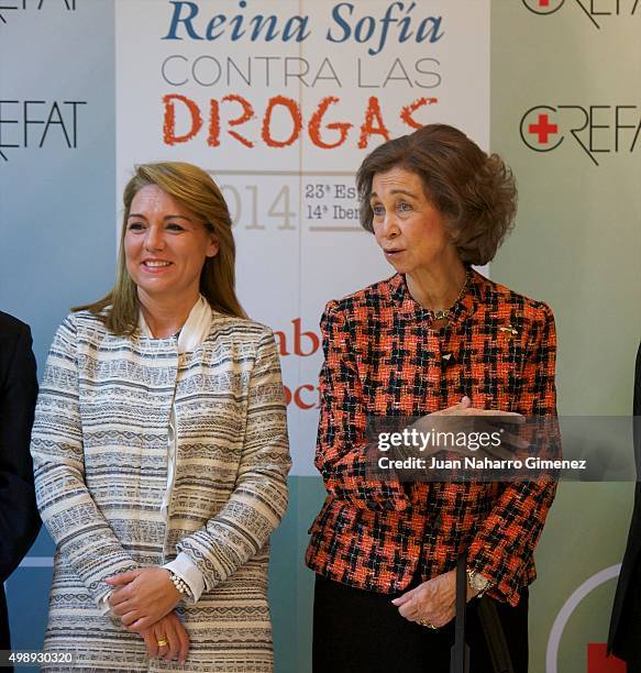 Queen Sofia attends CREFAT Foundation Awards 2015 at Cruz Roja building on November 27, 2015 in Madrid, Spain.