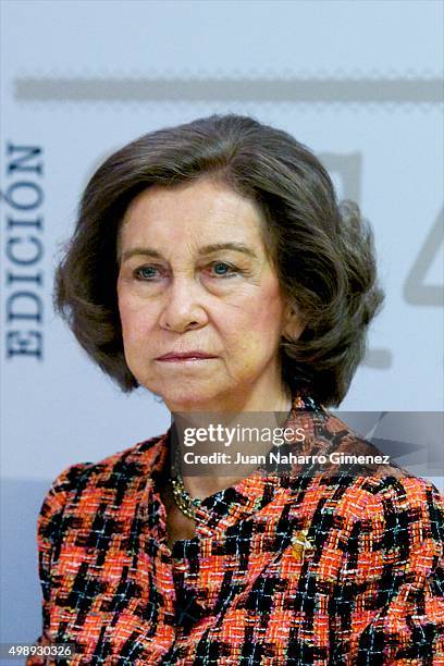 Queen Sofia attends CREFAT Foundation Awards 2015 at Cruz Roja building on November 27, 2015 in Madrid, Spain.