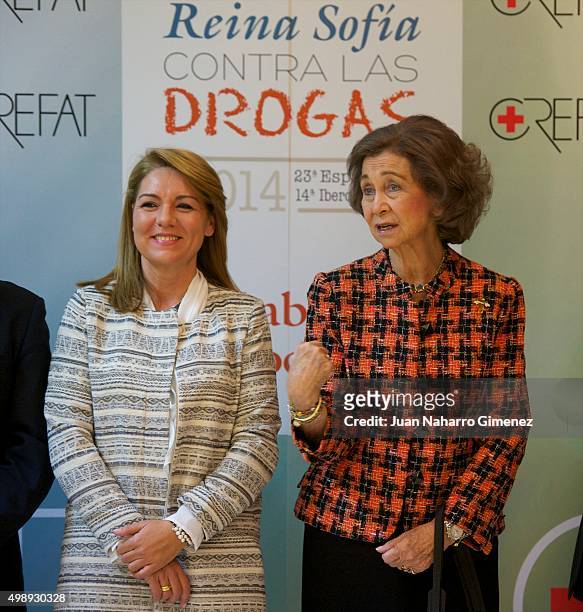 Queen Sofia attends CREFAT Foundation Awards 2015 at Cruz Roja building on November 27, 2015 in Madrid, Spain.