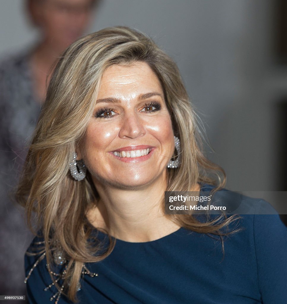 Queen maxima Of The Netherlands Attends "Kracht On Tour" Financial Support Workshops For Women In The Hague