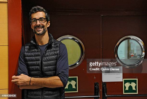 Spanish director of the National Dance Company Jose Carlos Martinez poses for a portrait session before a rehearsal for his choreography of 'Don...