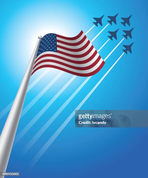 fourth of july - us air force stock illustrations