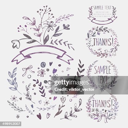Vintage Sketch Design Elements. Vector illustration Vintage Sketch Design Elements. Vector illustration
