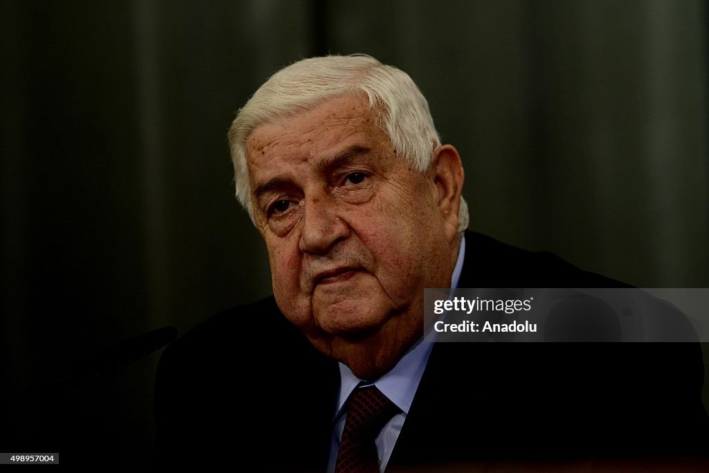 Syria's Foreign Minister Walid al-Moallem in Moscow