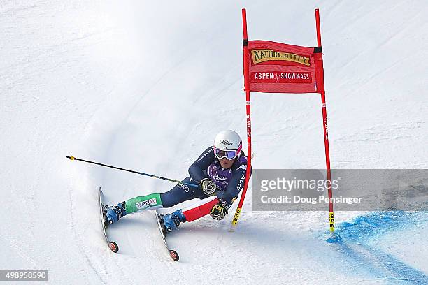 Nadia Fanchini of Italy competes in the first run of the giant slalom during the Audi FIS Women's Alpine Ski World Cup at the Nature Valley Aspen...
