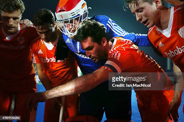 Robert van der Horst captain of Netherlands during the match between Netherlands and Germany on day one of The Hero Hockey League World Final at the...