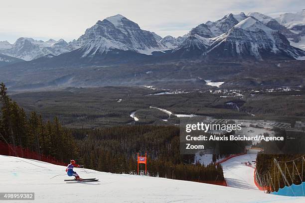 Marco Sullivan of the USA competes during the Audi FIS Alpine Ski World Cup Men's Downhill Training on November 27, 2015 in Lake Louise, Canada.