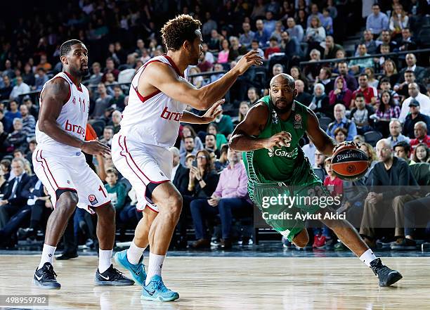 Jamon Gordon, #22 of Darussafaka Dogus Istanbul in action during the Turkish Airlines Euroleague Regular Season Round 7 game between Darussafaka...