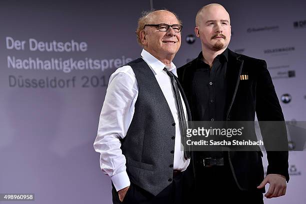 Art Garfunkel and his son James attend the German Sustainability Award 2015 at Maritim Hotel on November 27, 2015 in Duesseldorf, Germany.