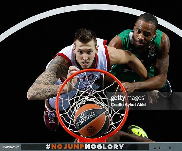 Daniel Theis, #10 of Brose Baskets Bamberg in action during the Turkish Airlines Euroleague Regular Season Round 7 game between Darussafaka Dogus...