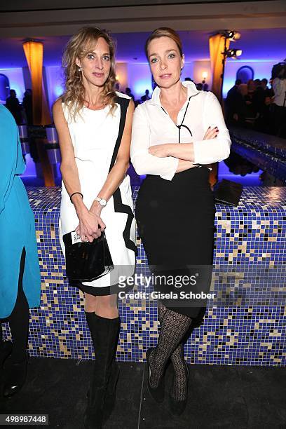 Sophie von Kessel and Aglaia Szyszkowitz during the ARD advent dinner hosted by the program director of the tv station Erstes Deutsches Fernsehen at...