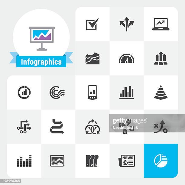 infographics base vector icons and label - analytics dashboard stock illustrations