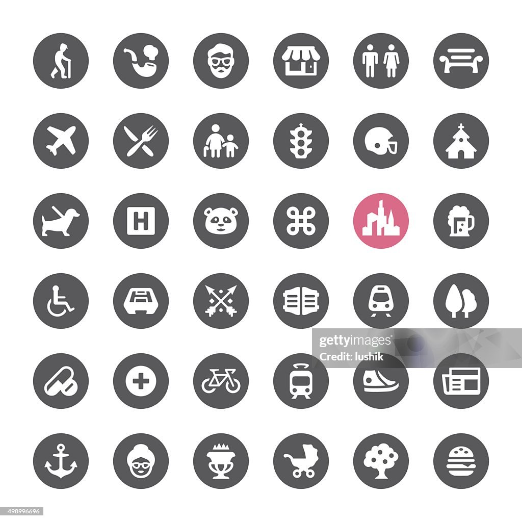 Urban and City Life related vector icons