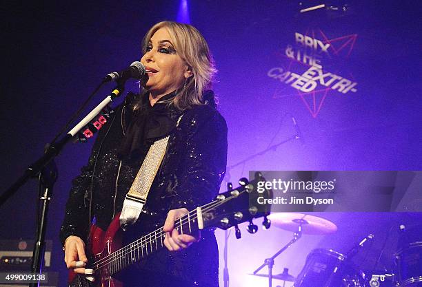 American musician Brix Smith Start performs with The Extricated, a band consisting of former members of The Fall, at ICA on November 27, 2015 in...