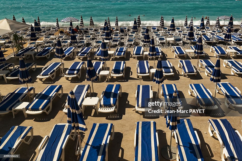 Beach Chair on the beach in Nice