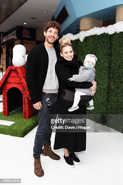 Kimberly Wyatt with daughter Willow and husband Max Rogers attend the UK Gala Screening of "Snoopy and Charlie Brown: A Peanuts Movie" at Vue West...