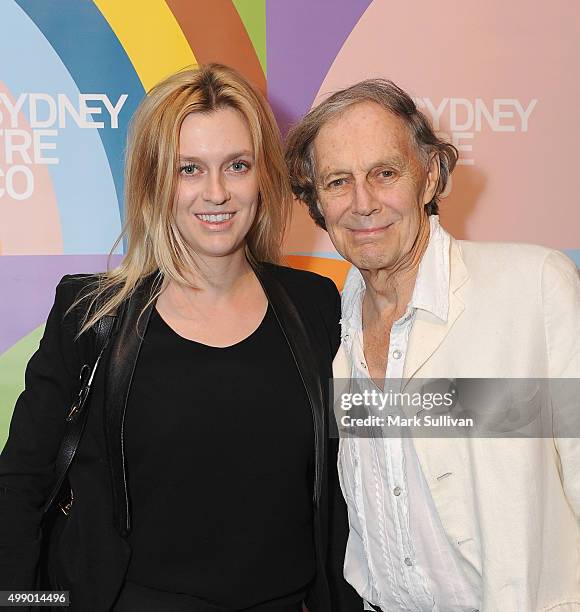 Gracie Otto and Barry Otto arrive ahead of the opening night of King Lear at Sydney Theatre Company on November 28, 2015 in Sydney, Australia.