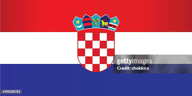 kroatische flagge - croatian flag stock-grafiken, -clipart, -cartoons und -symbole