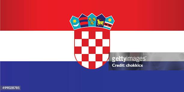 illustrazioni stock, clip art, cartoni animati e icone di tendenza di bandiera della croazia - croatian flag