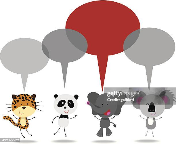 cute animal talk - koala stock illustrations