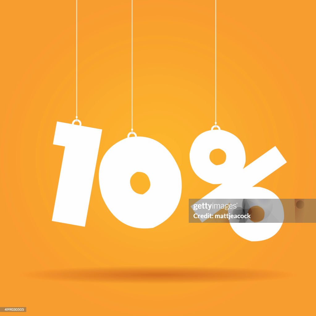 Percentage hanging label