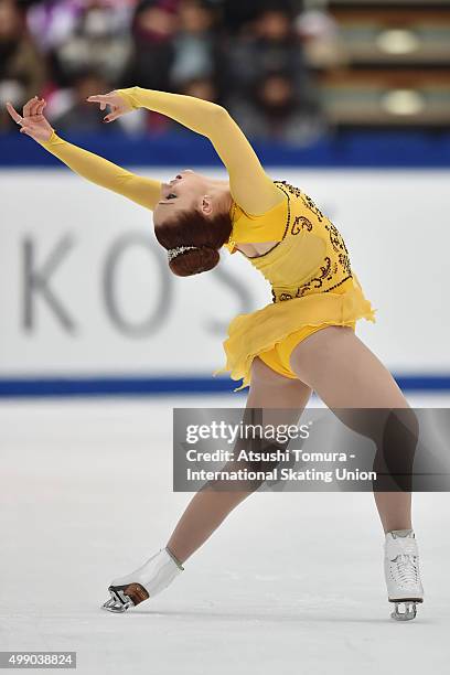 Courtney Hicks of the USA competes in the ladies's free skating during the day two of the NHK Trophy ISU Grand Prix of Figure Skating 2015 at the Big...