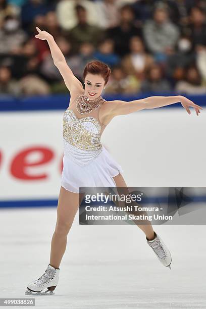 Ashley Wagner of the USA competes in the ladies's free skating during the day two of the NHK Trophy ISU Grand Prix of Figure Skating 2015 at the Big...