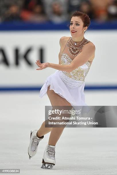 Ashley Wagner of the USA competes in the ladies's free skating during the day two of the NHK Trophy ISU Grand Prix of Figure Skating 2015 at the Big...