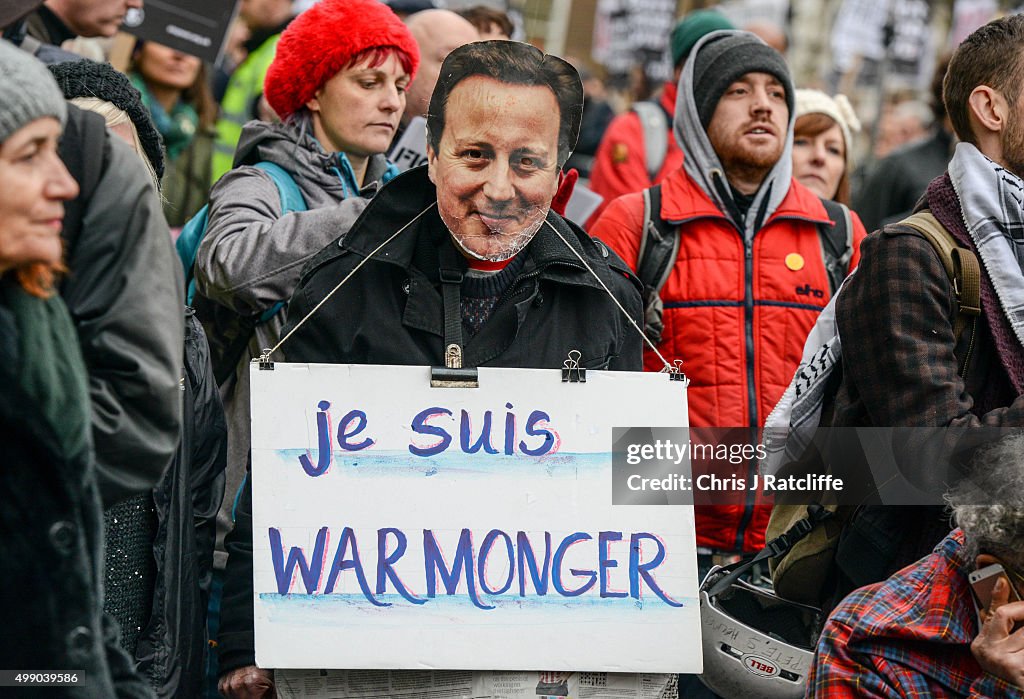 Anti-War Protesters Gather Outside Downing Street