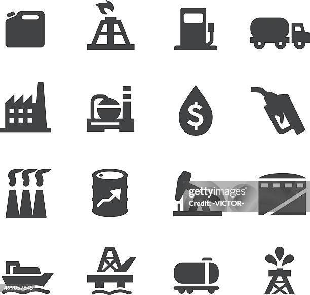 ilustraciones, imágenes clip art, dibujos animados e iconos de stock de aceite iconos de la industria-serie acme - planta química