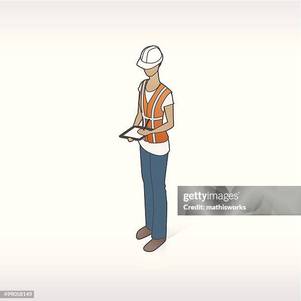 female construction worker illustration - woman builder stock illustrations