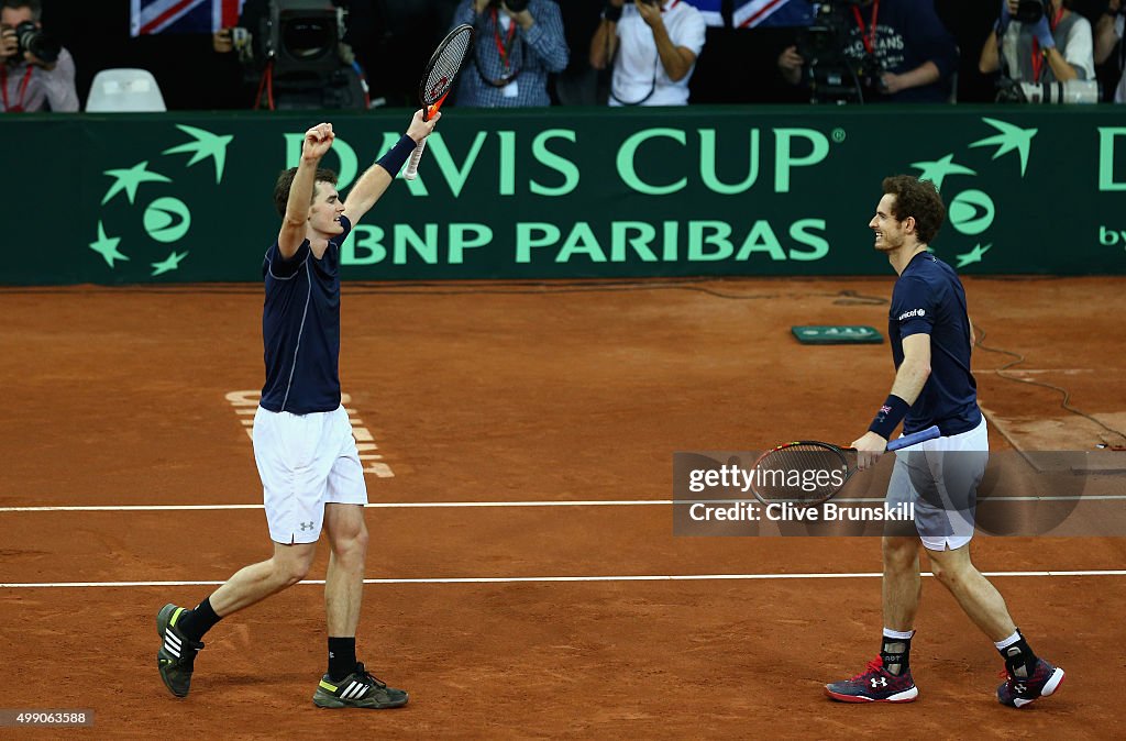 Belgium v Great Britain: Davis Cup Final 2015 - Day Two