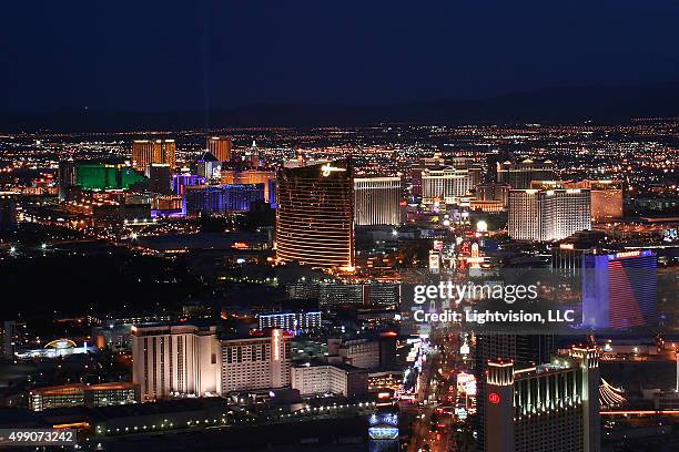 las vegas strip, nevada at night - mgm grand ariel view stock pictures, royalty-free photos & images