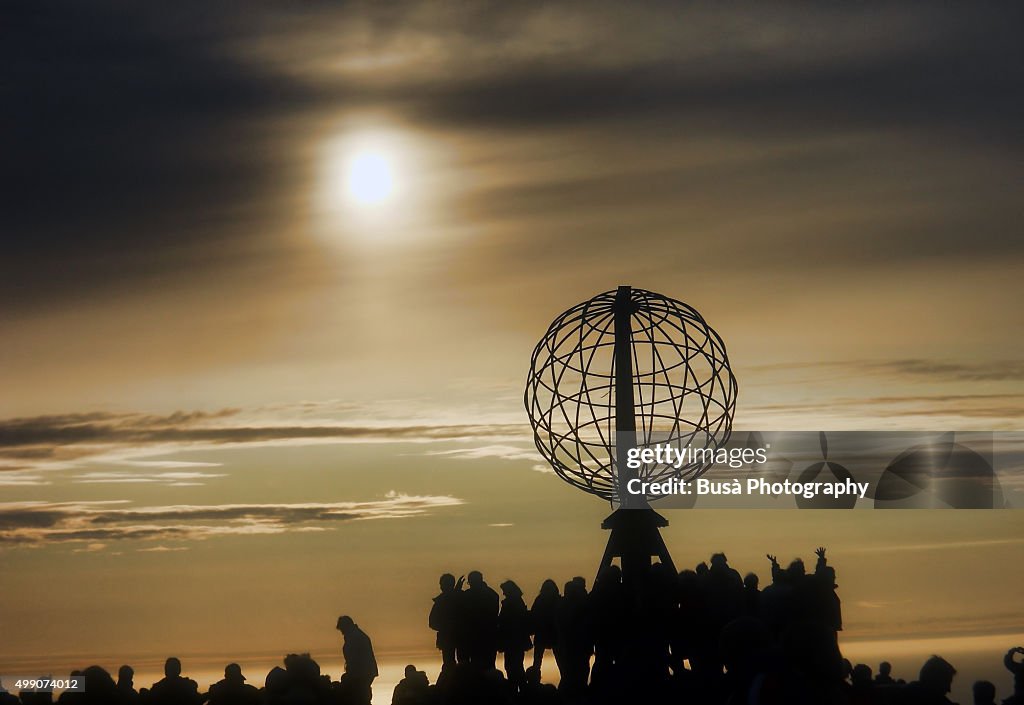 The Globe  at North Cape, northernmost point of Europe, Norway, Honningsvag